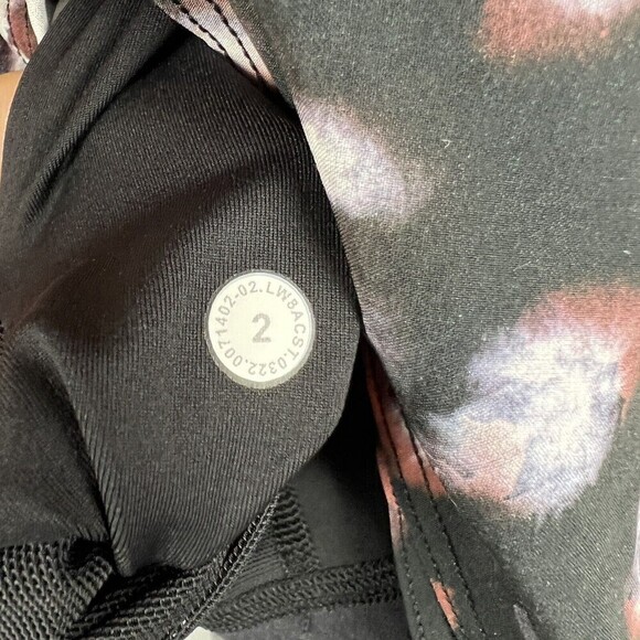 Lululemon Skort 2 Womens Black Court Rival Colourhaze Dot Inverse Orange Multi - Picture 2 of 7